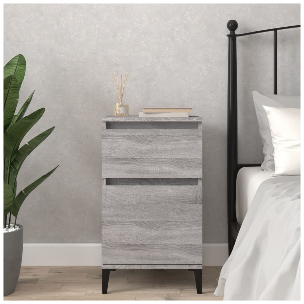 Bedside Cabinet Grey Sonoma 40x35x70 cm