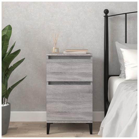 Bedside Cabinet Grey Sonoma 40x35x70 cm