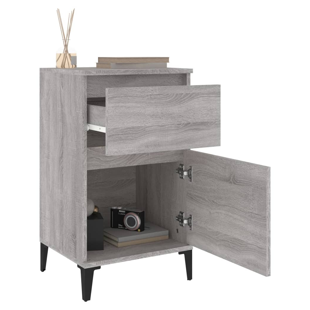 Bedside Cabinet Grey Sonoma 40x35x70 cm