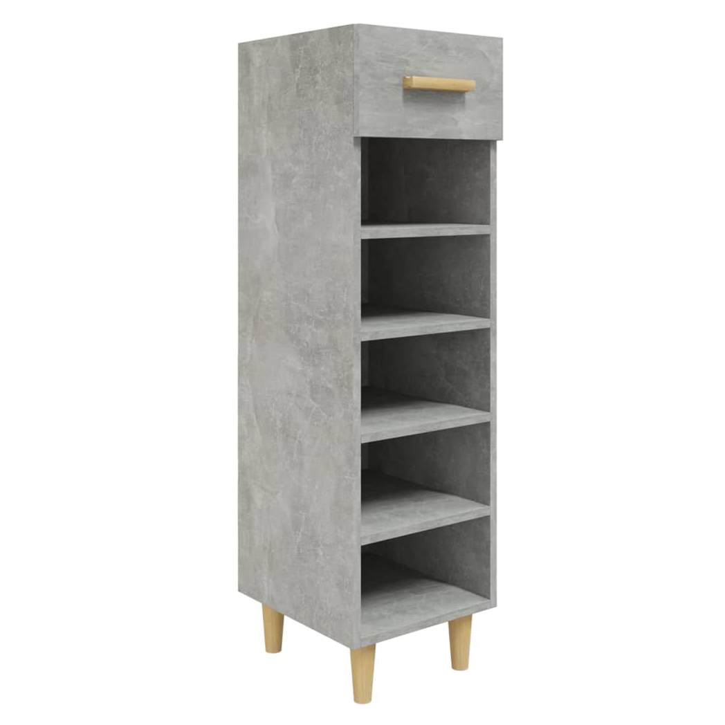 Shoe Cabinet Concrete Grey 30x35x105 cm Engineered Wood