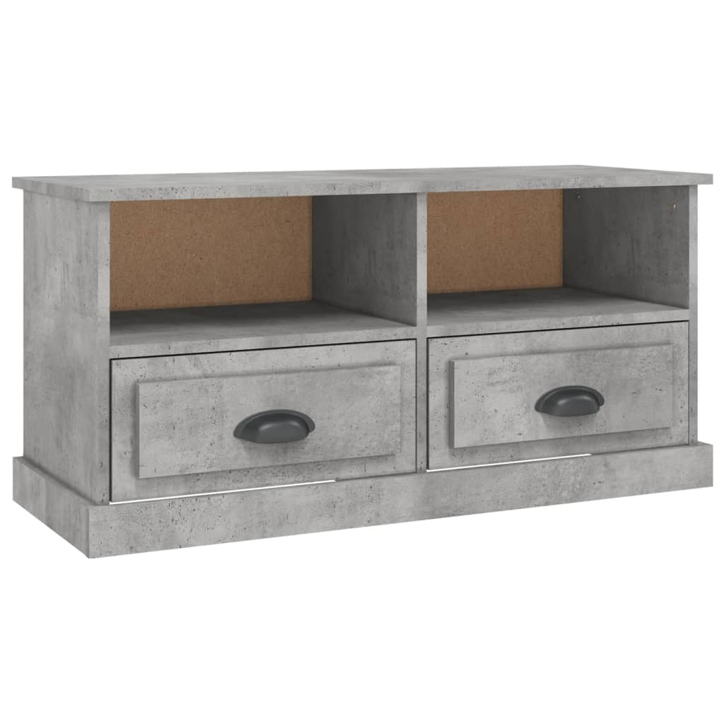 TV Cabinet Concrete Grey 93x35.5x45 cm Engineered Wood