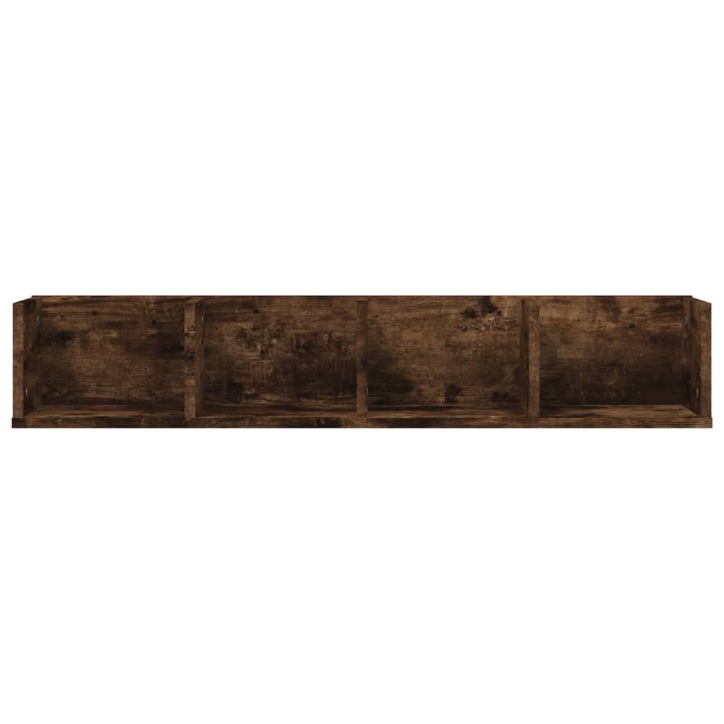 CD Wall Shelf Smoked Oak 100x18x18 cm Engineered Wood