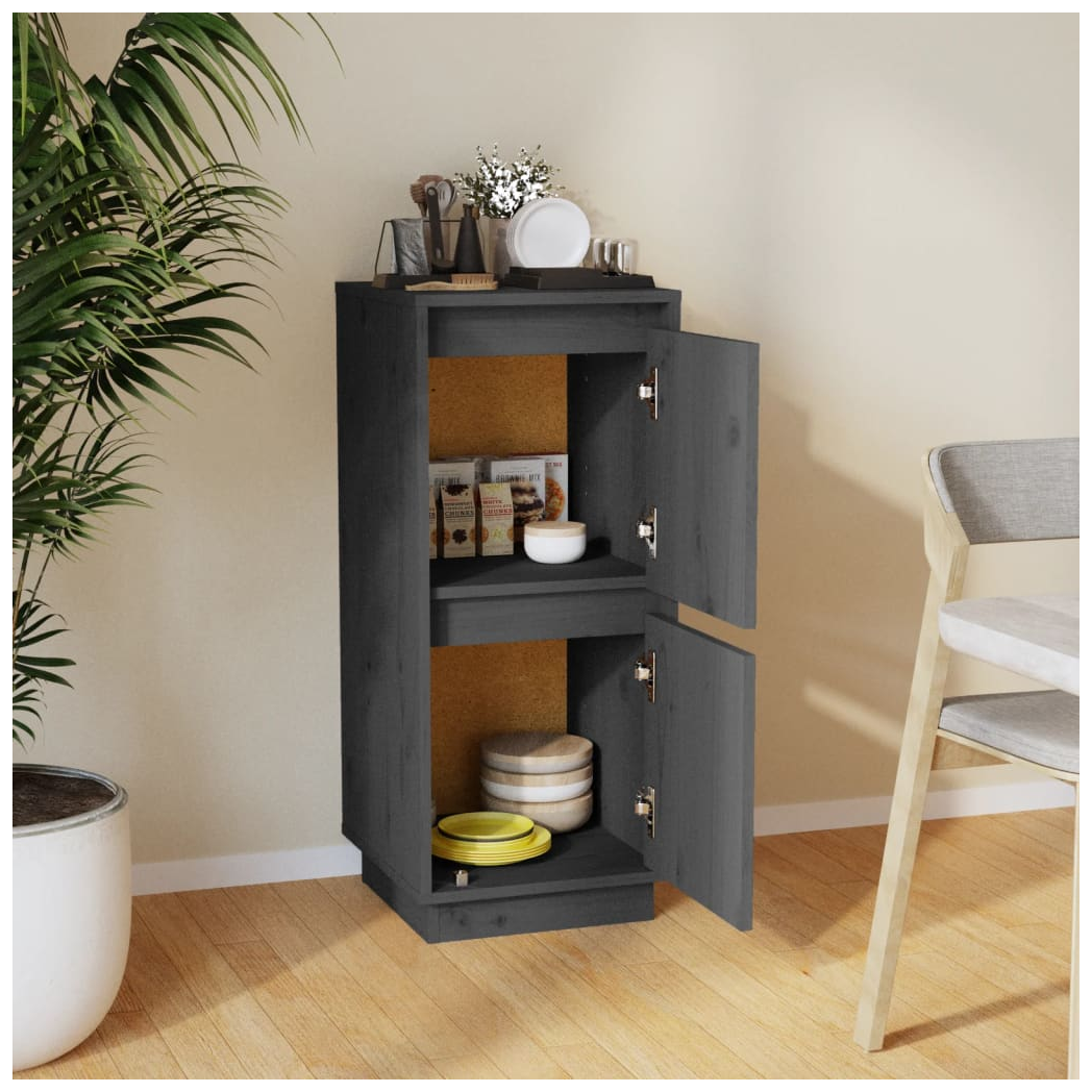 Sideboard Grey 31.5x34x75 cm Solid Wood Pine