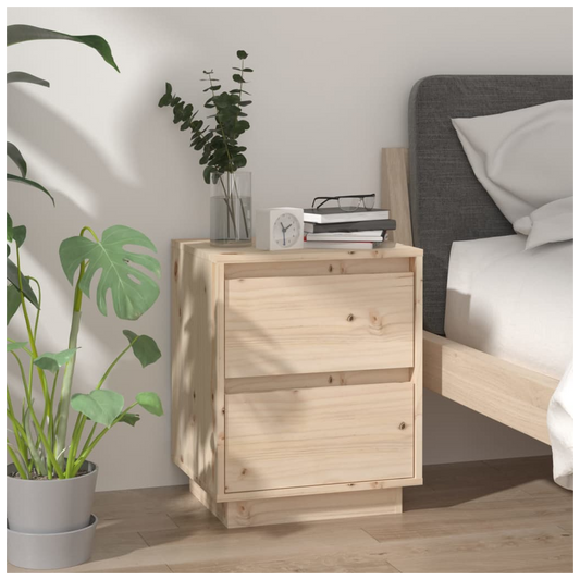 Bedside Cabinet 40x35x50 cm Solid Wood Pine