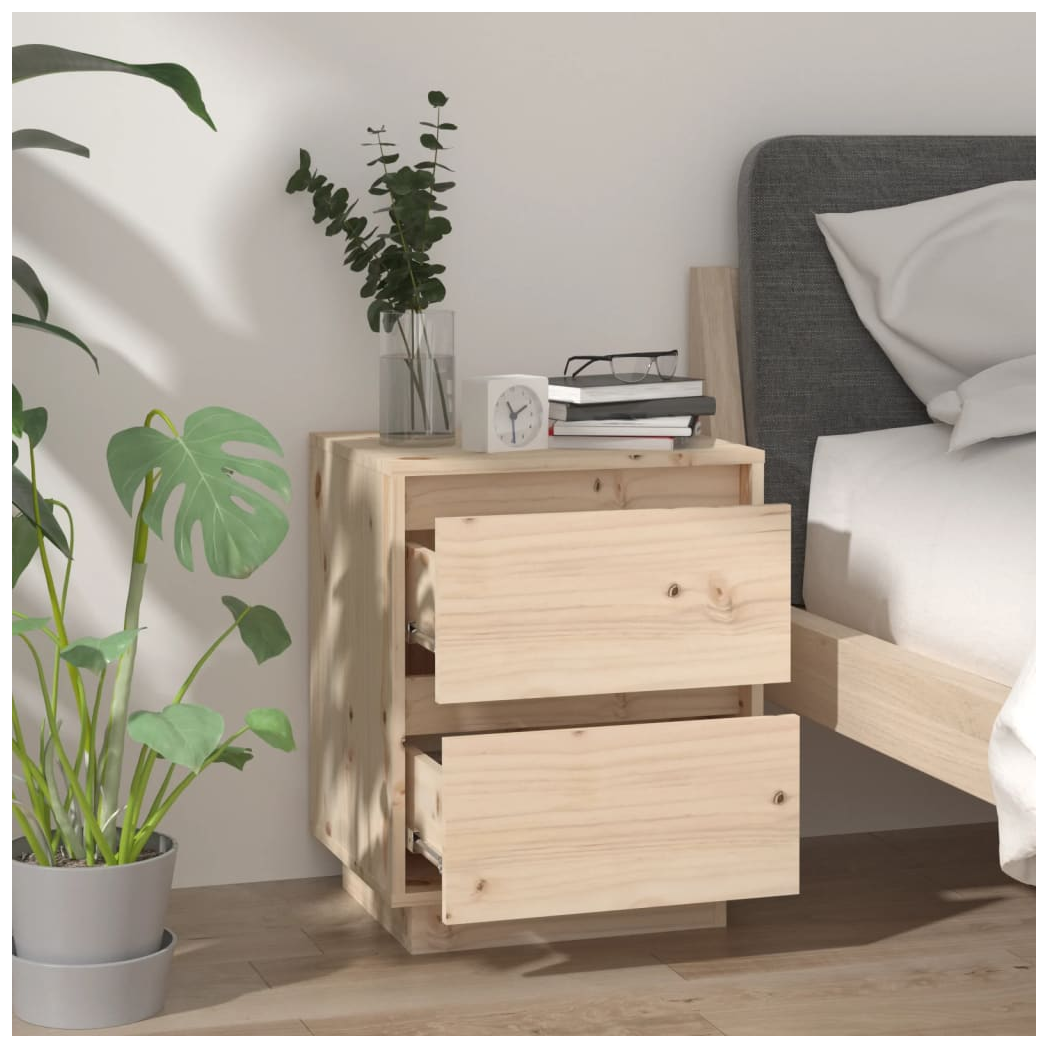 Bedside Cabinet 40x35x50 cm Solid Wood Pine