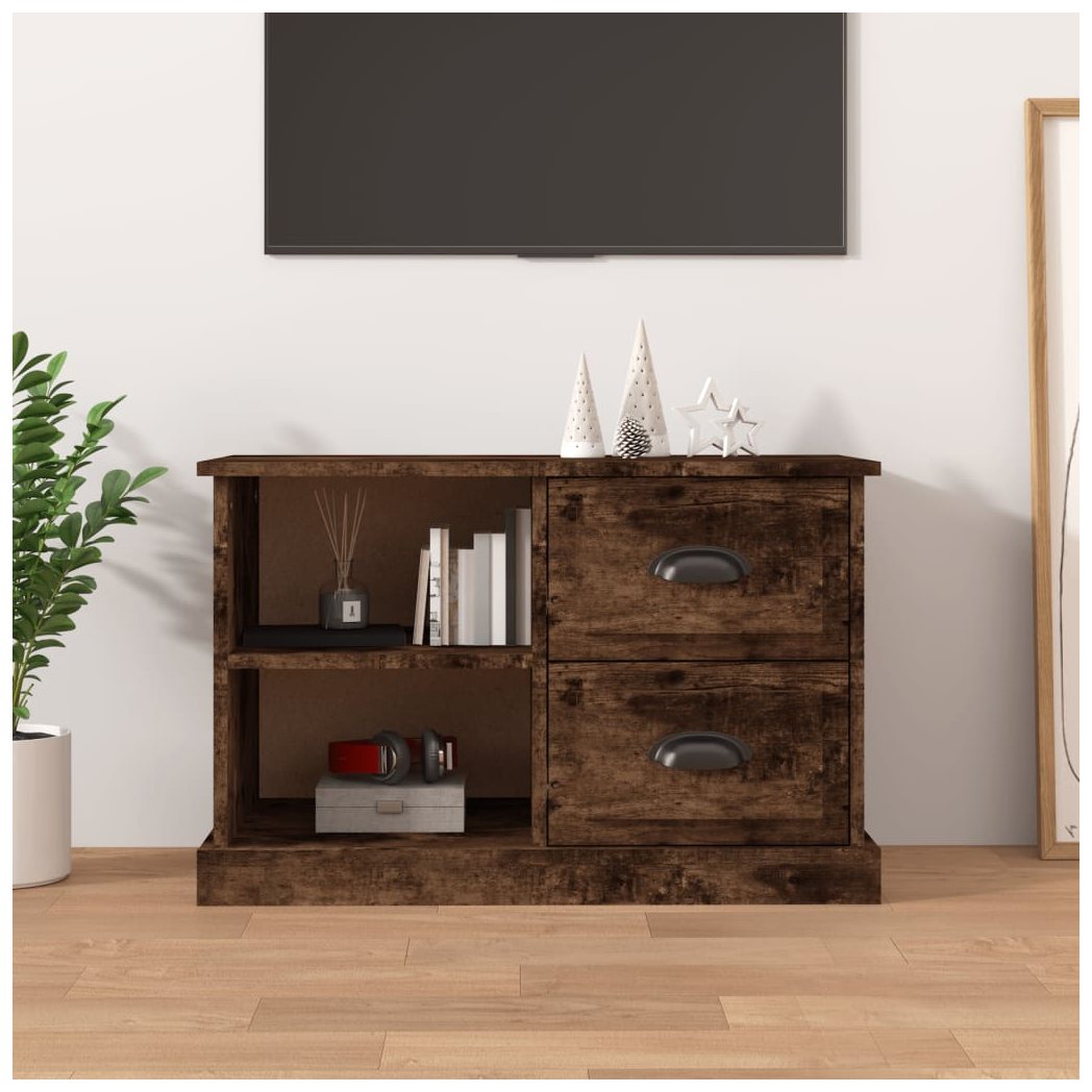 TV Cabinet Smoked Oak 73x35.5x47.5 cm Engineered Wood