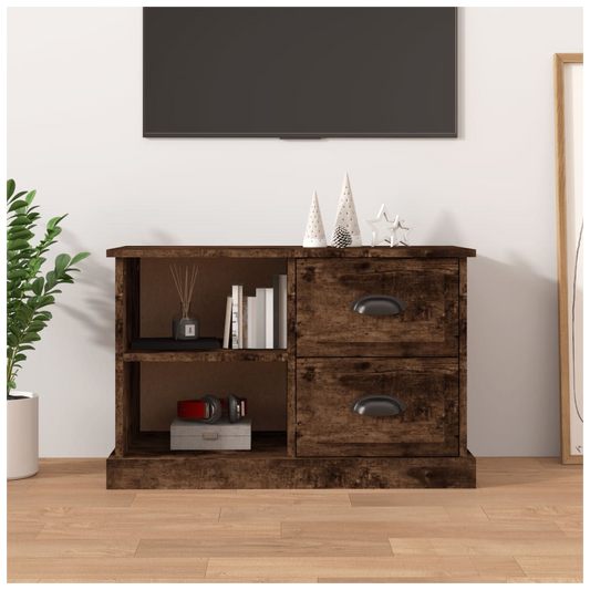 TV Cabinet Smoked Oak 73x35.5x47.5 cm Engineered Wood