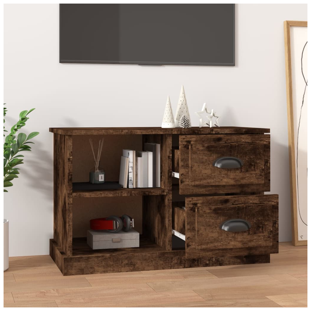 TV Cabinet Smoked Oak 73x35.5x47.5 cm Engineered Wood