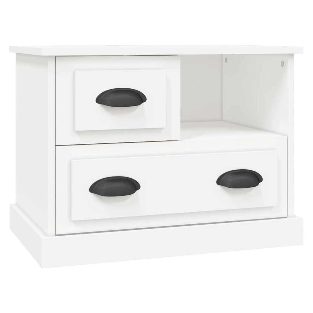 Bedside Cabinet White 60x39x45 cm