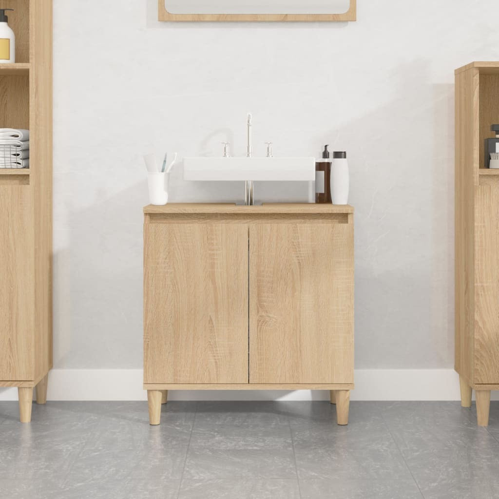 Sink Cabinet Sonoma Oak 58x33x60 cm Engineered Wood