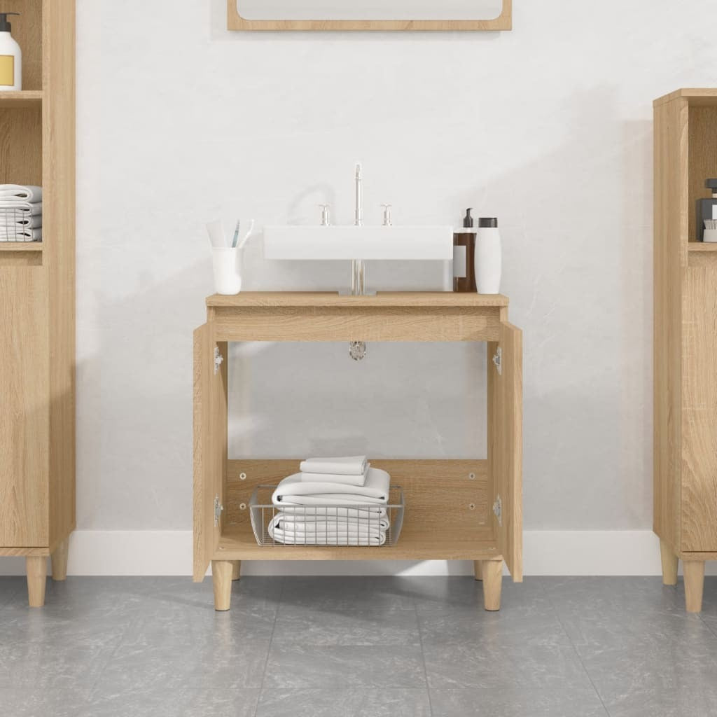 Sink Cabinet Sonoma Oak 58x33x60 cm Engineered Wood