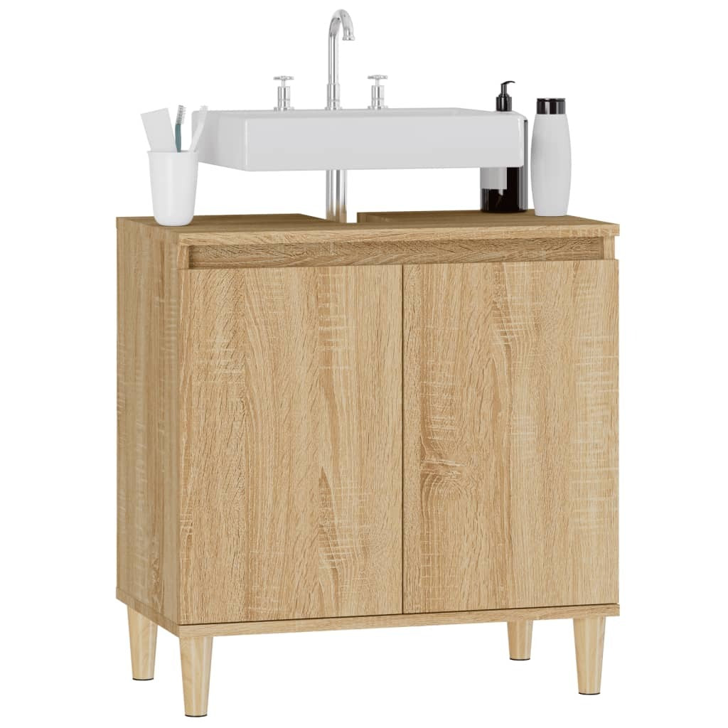 Sink Cabinet Sonoma Oak 58x33x60 cm Engineered Wood