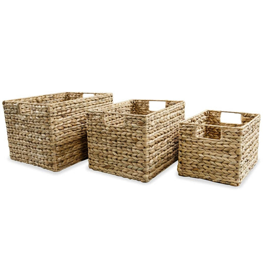 Storage Basket Set 3 Pieces Water Hyacinth