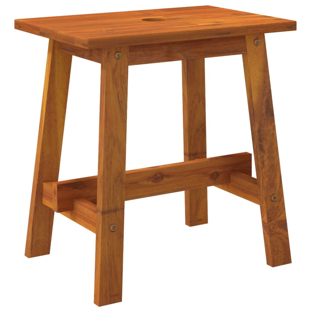 Stool 45x29x45 cm Rectangular Solid Wood Acacia