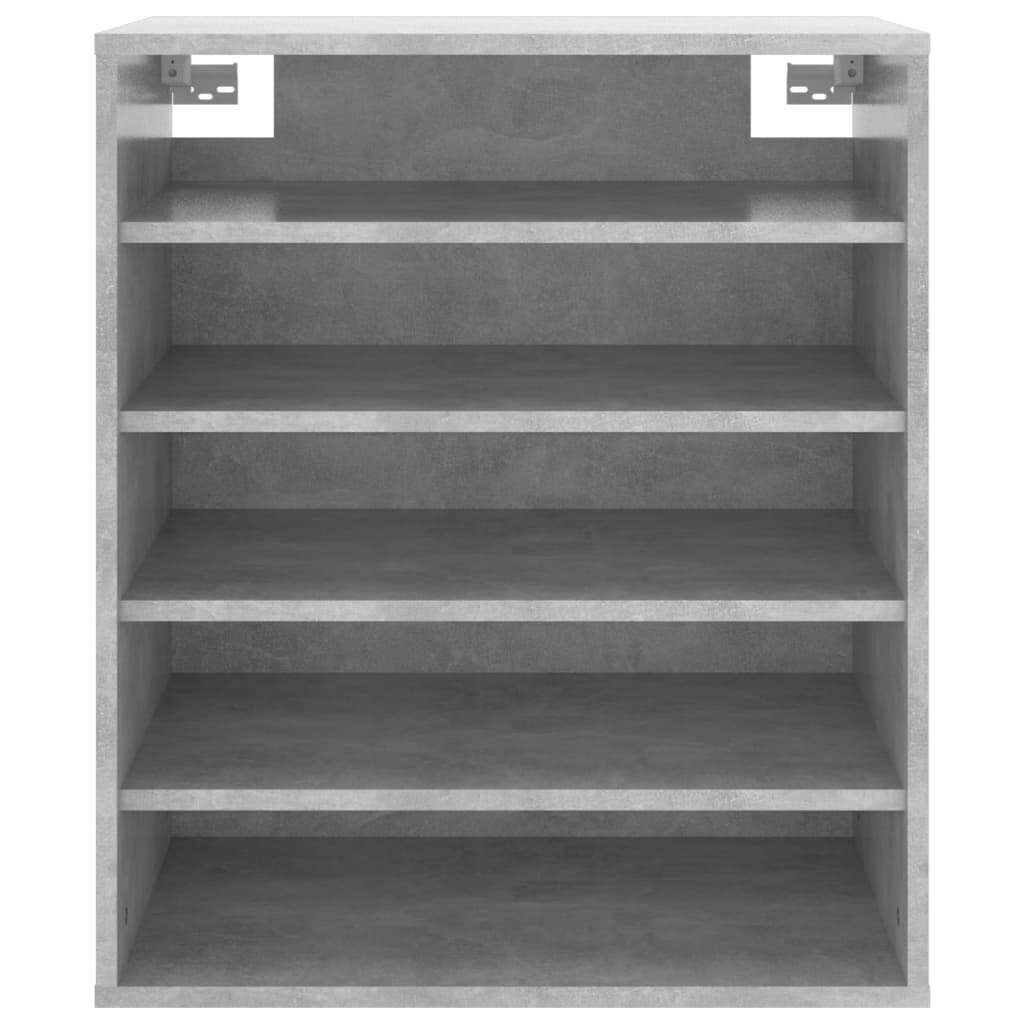 Shoe Cabinet Concrete Grey 60x35x70 cm Engineered Wood