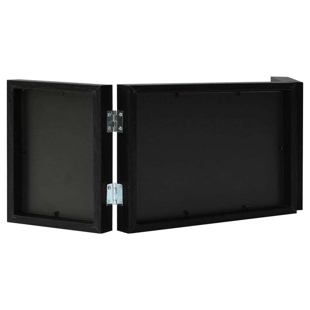 Trifold Photo Frame Collage Black 28x18 cm+2x