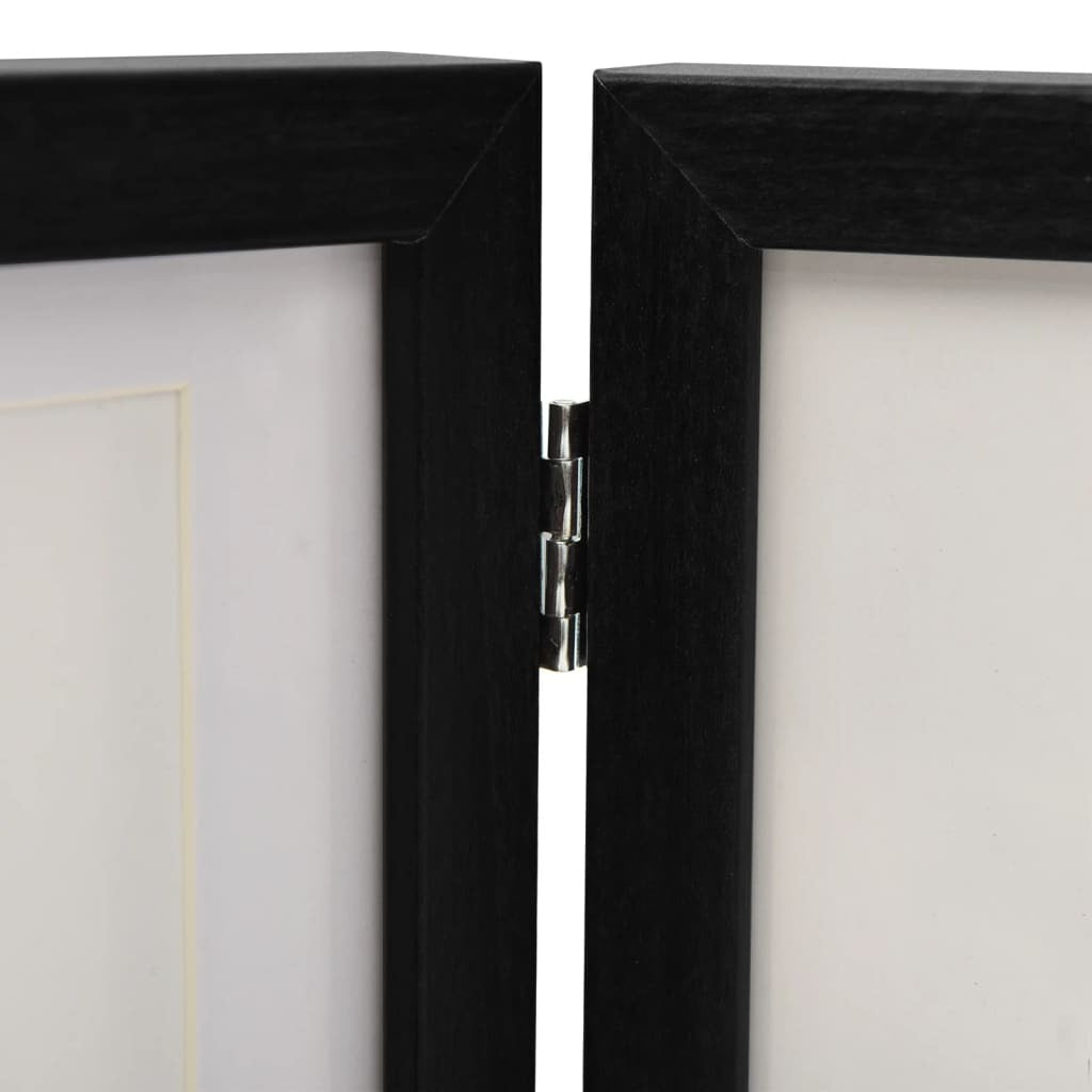 Trifold Photo Frame Collage Black 28x18 cm+2x