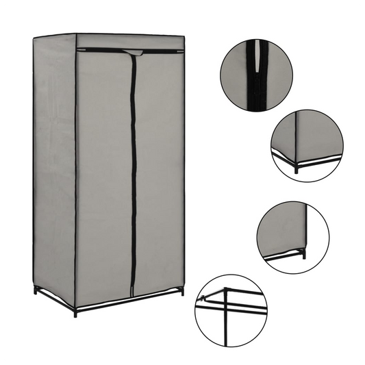 Wardrobe Grey 75x50x160 cm