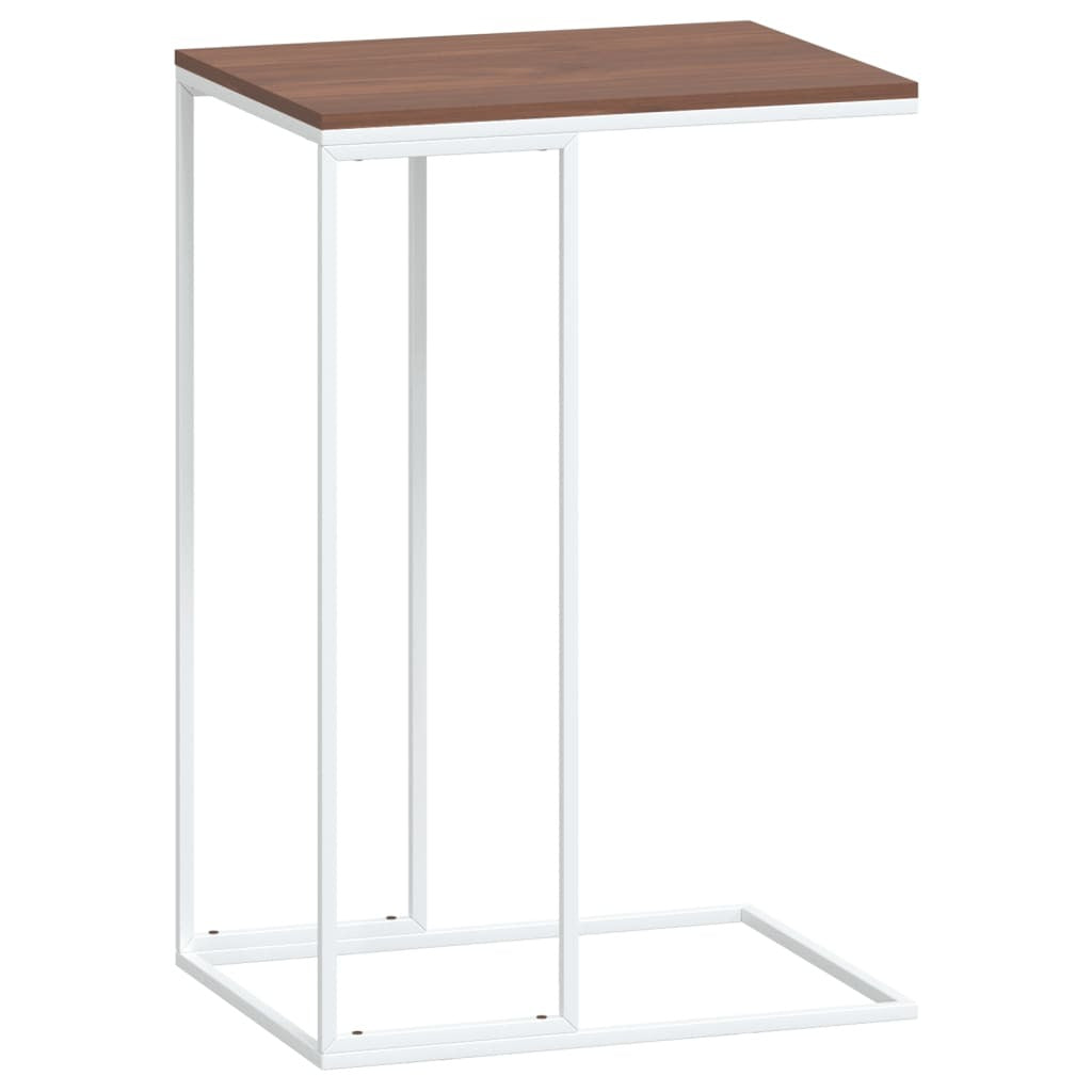 Side Table White 40x30x59 cm Engineered Wood