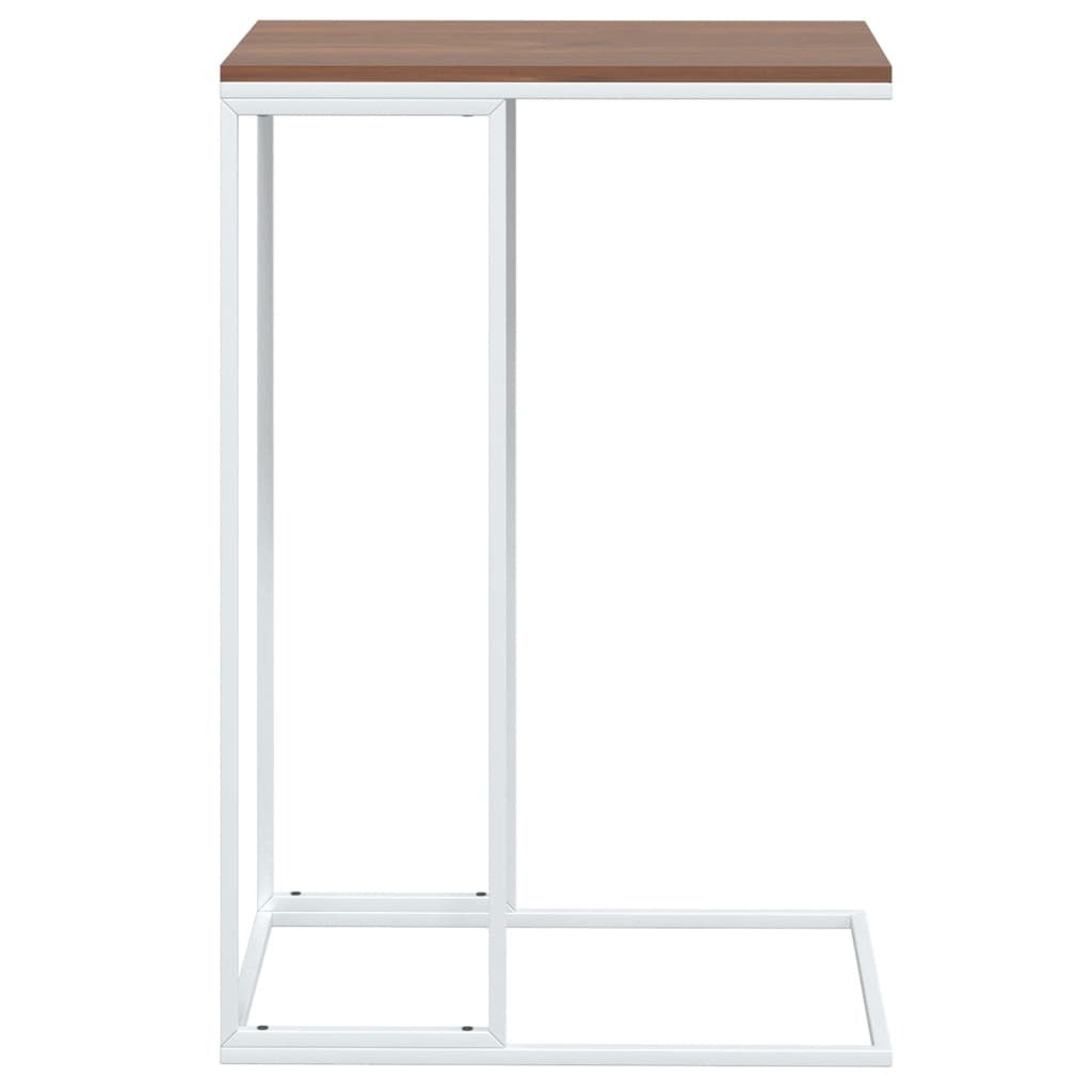 Side Table White 40x30x59 cm Engineered Wood