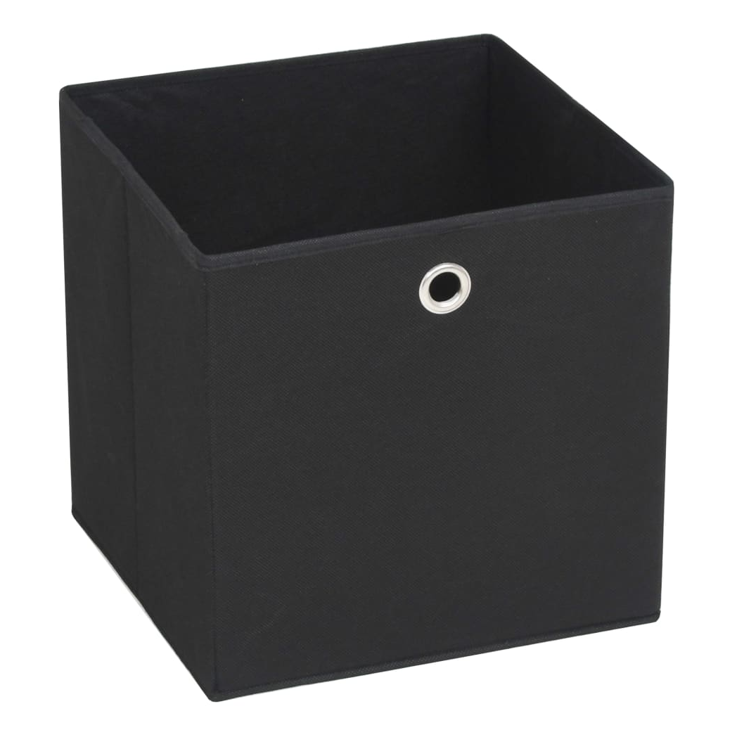 Storage Boxes 4 pcs Non-woven Fabric 28x28x28 cm Black