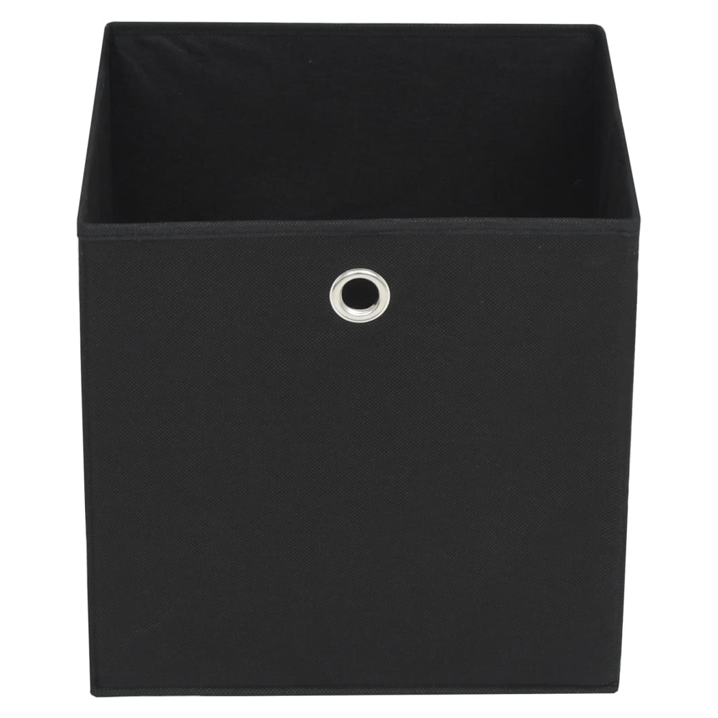 Storage Boxes 4 pcs Non-woven Fabric 28x28x28 cm Black