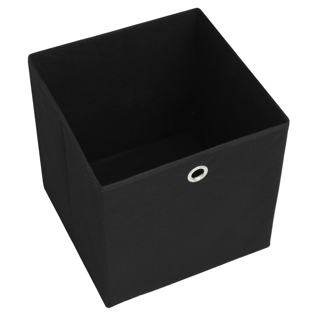 Storage Boxes 4 pcs Non-woven Fabric 28x28x28 cm Black