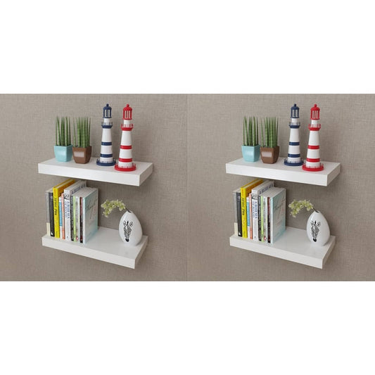 Wall Shelves 4 pcs White 40 cm