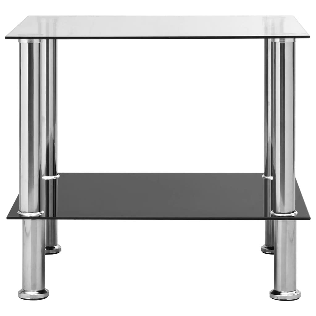 Side Table Transparent 45x50x45 cm Tempered Glass