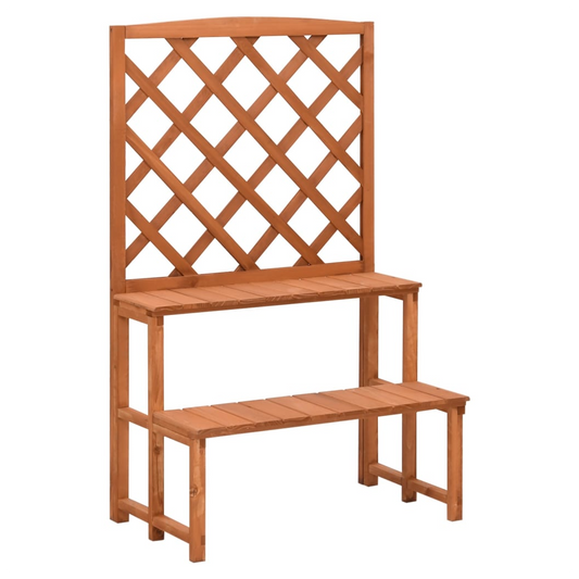 Plant Stand with Trellis 70x42x115 cm Solid Fir Wood