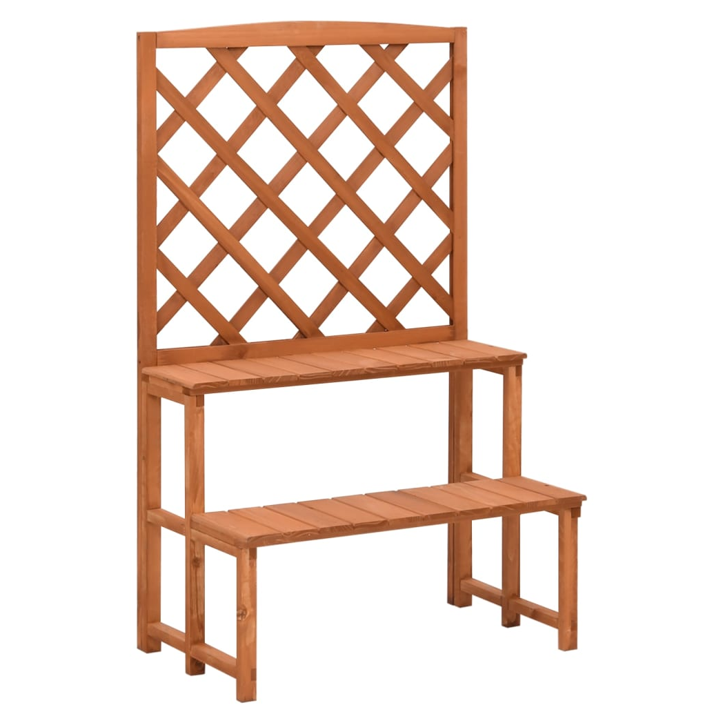 Plant Stand with Trellis 70x42x115 cm Solid Fir Wood