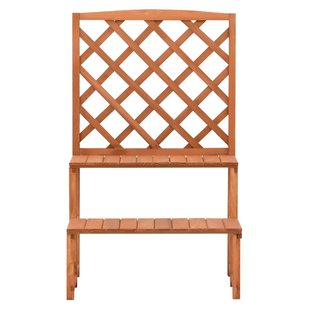 Plant Stand with Trellis 70x42x115 cm Solid Fir Wood