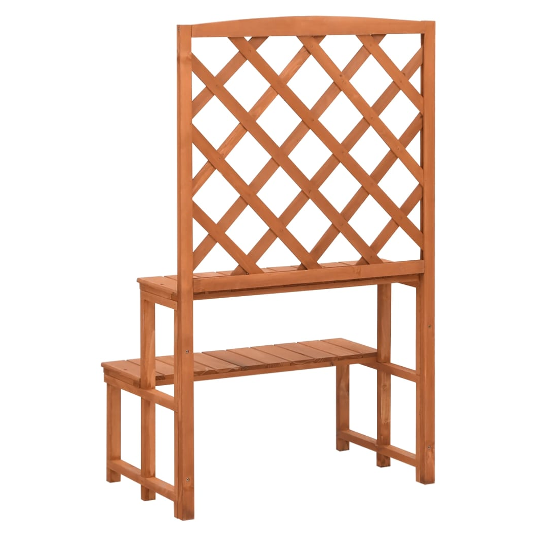 Plant Stand with Trellis 70x42x115 cm Solid Fir Wood