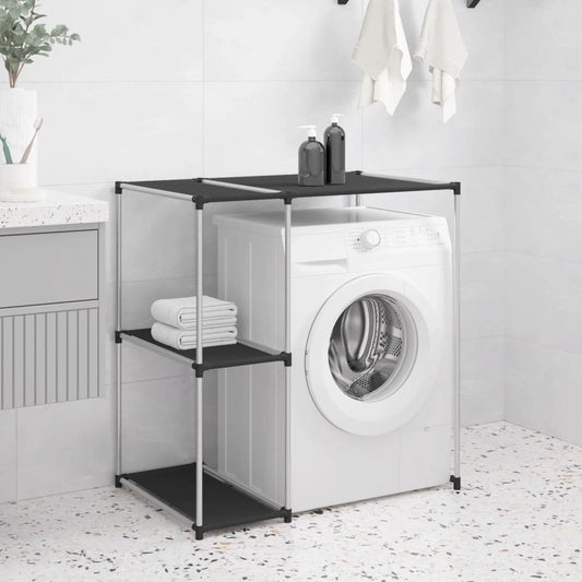 Storage Rack over Washing Machine Black 87x55x90.5 cm Iron