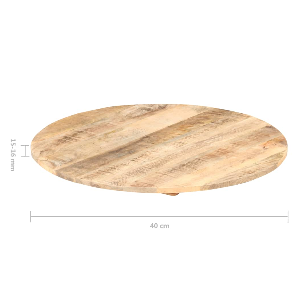 Table Top Solid Mango Wood Round 15-16 mm 40 cm