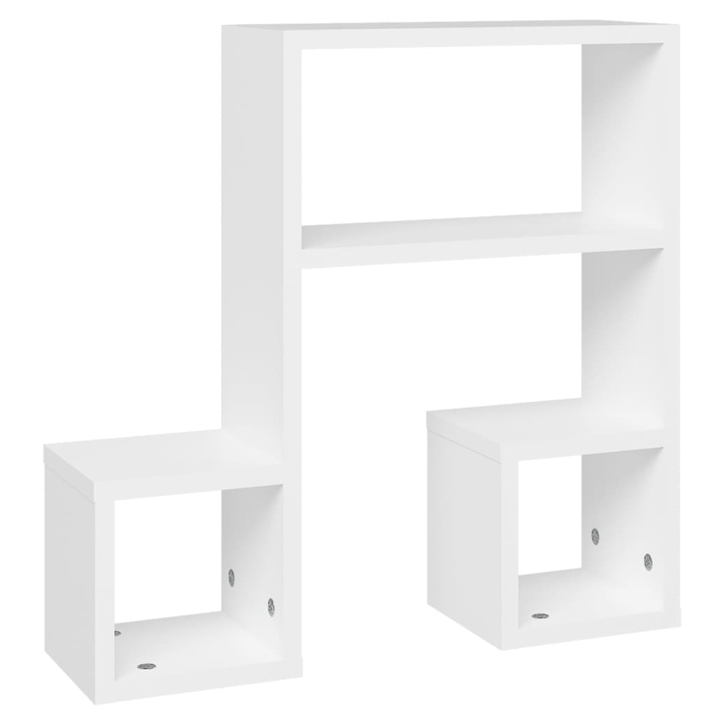 Wall Shelf 2 pcs White 50x15x50 cm Engineered Wood