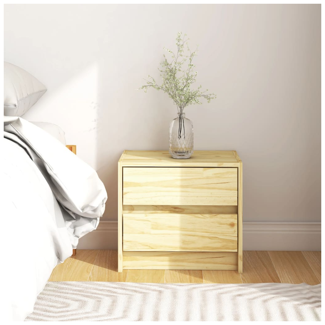 Bedside Cabinet 40x30.5x35.5 cm Solid Pine Wood