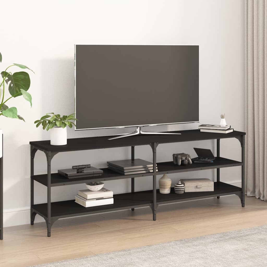 TV Cabinet Black 140x30x50 cm Engineered Wood