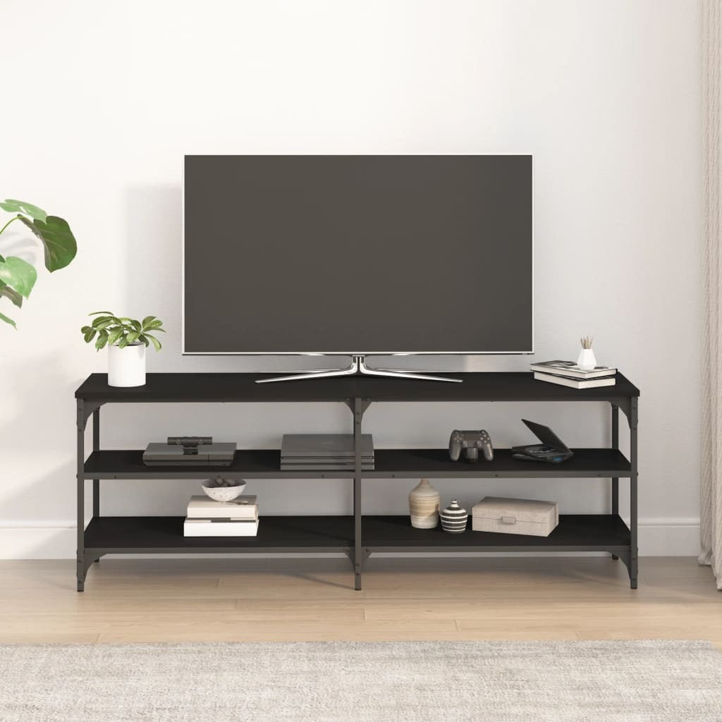 TV Cabinet Black 140x30x50 cm Engineered Wood