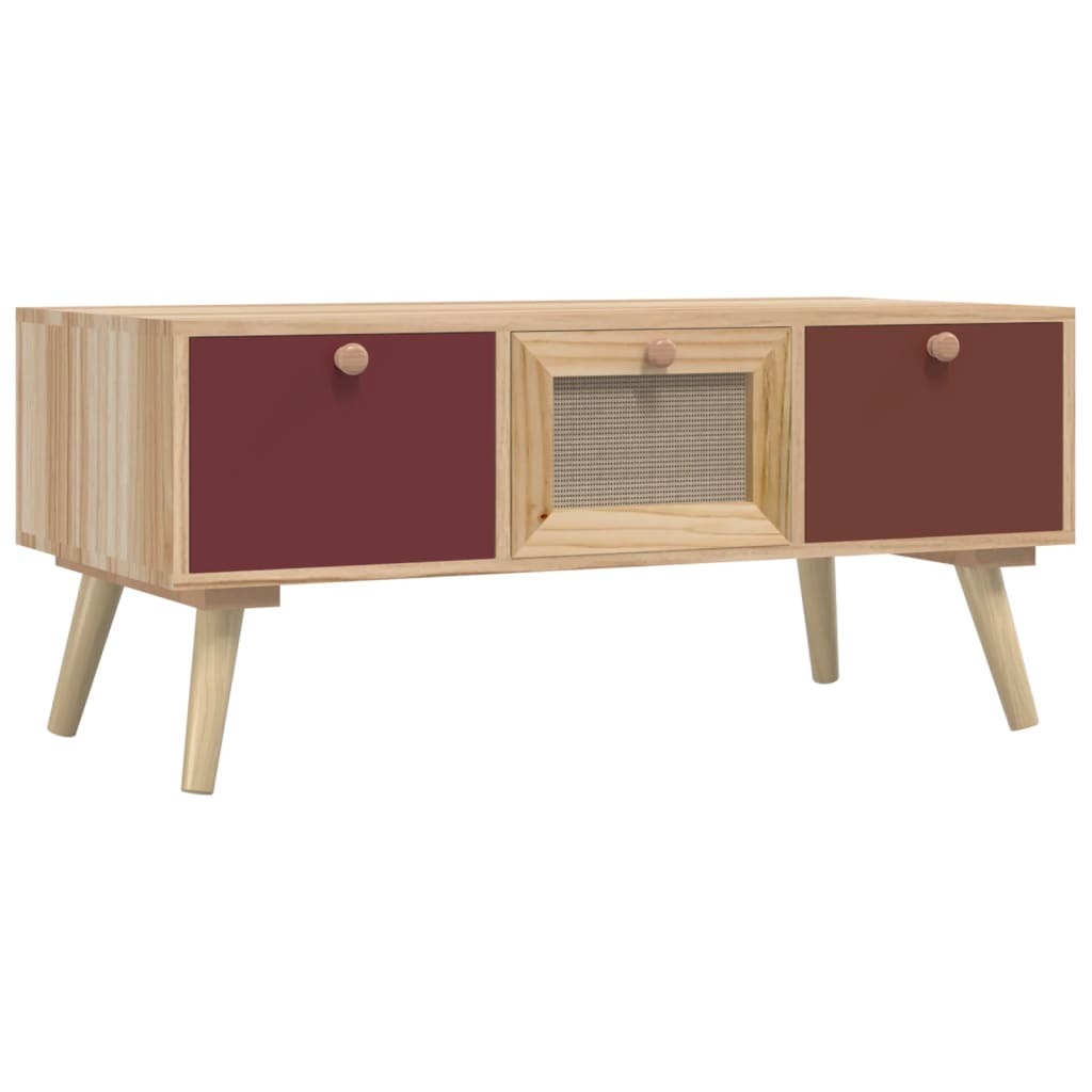 Coffee Table with Drawers 80x40x35.5 cm Engineered Wood