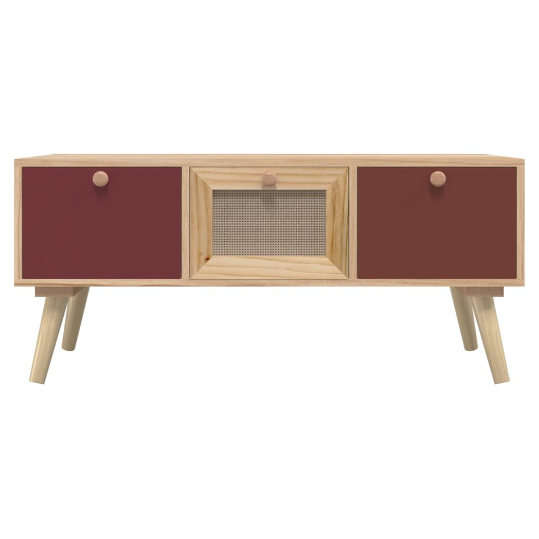 Coffee Table with Drawers 80x40x35.5 cm Engineered Wood