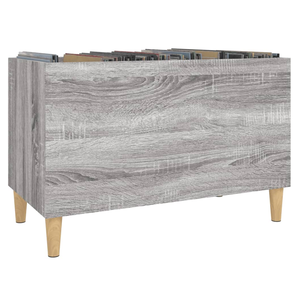 Record Cabinet Grey Sonoma 74.5x38x48 cm Engineered Wood