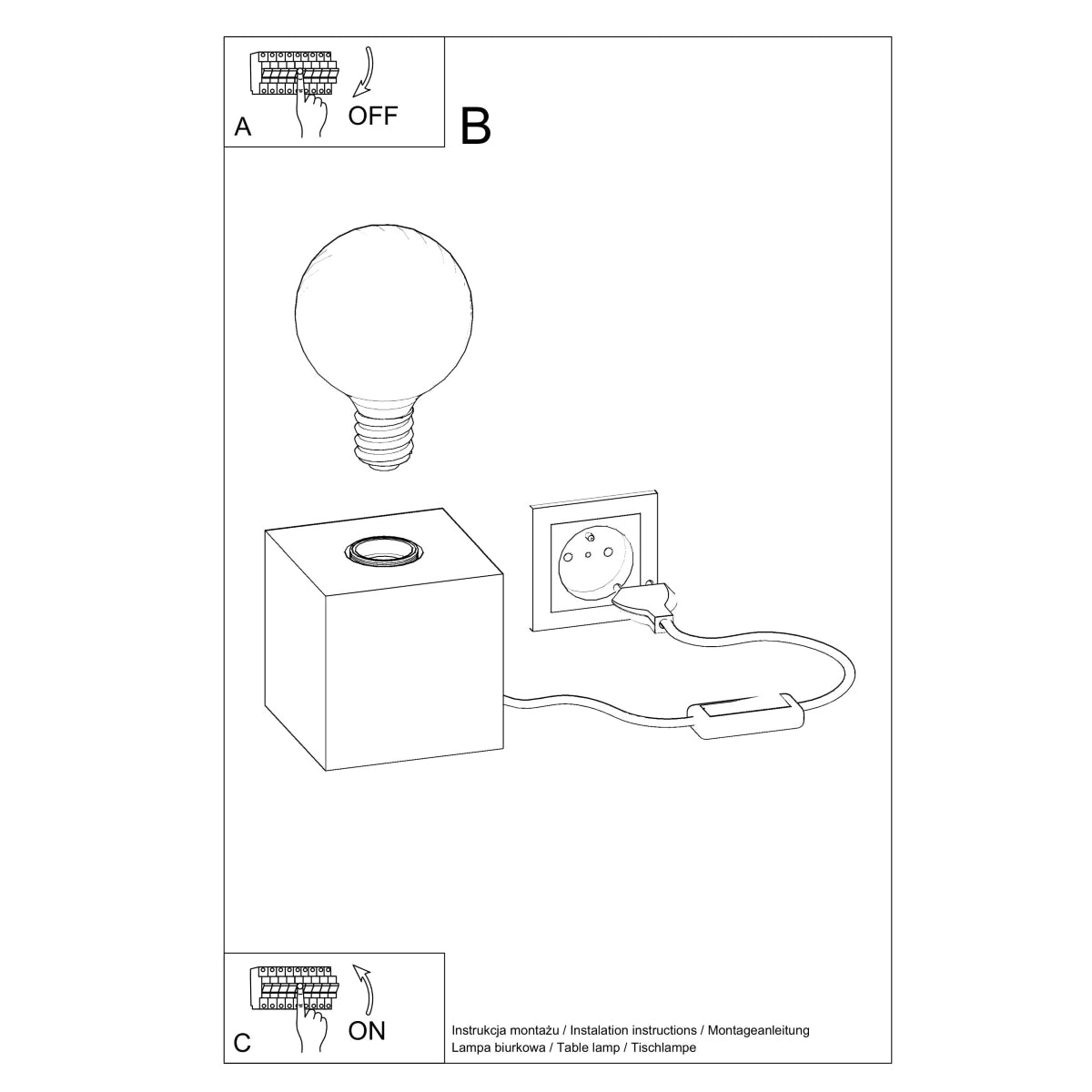 Desk lamp wood Ariz Scandinavian Design E27