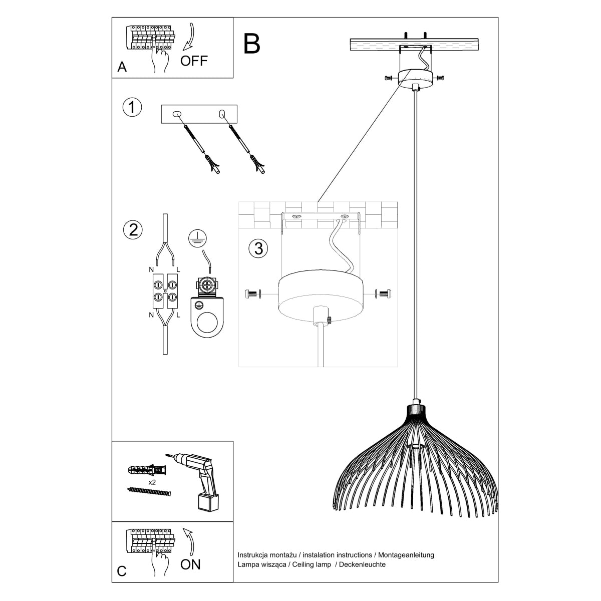 Pendant lamp steel Umb industrial Design E27