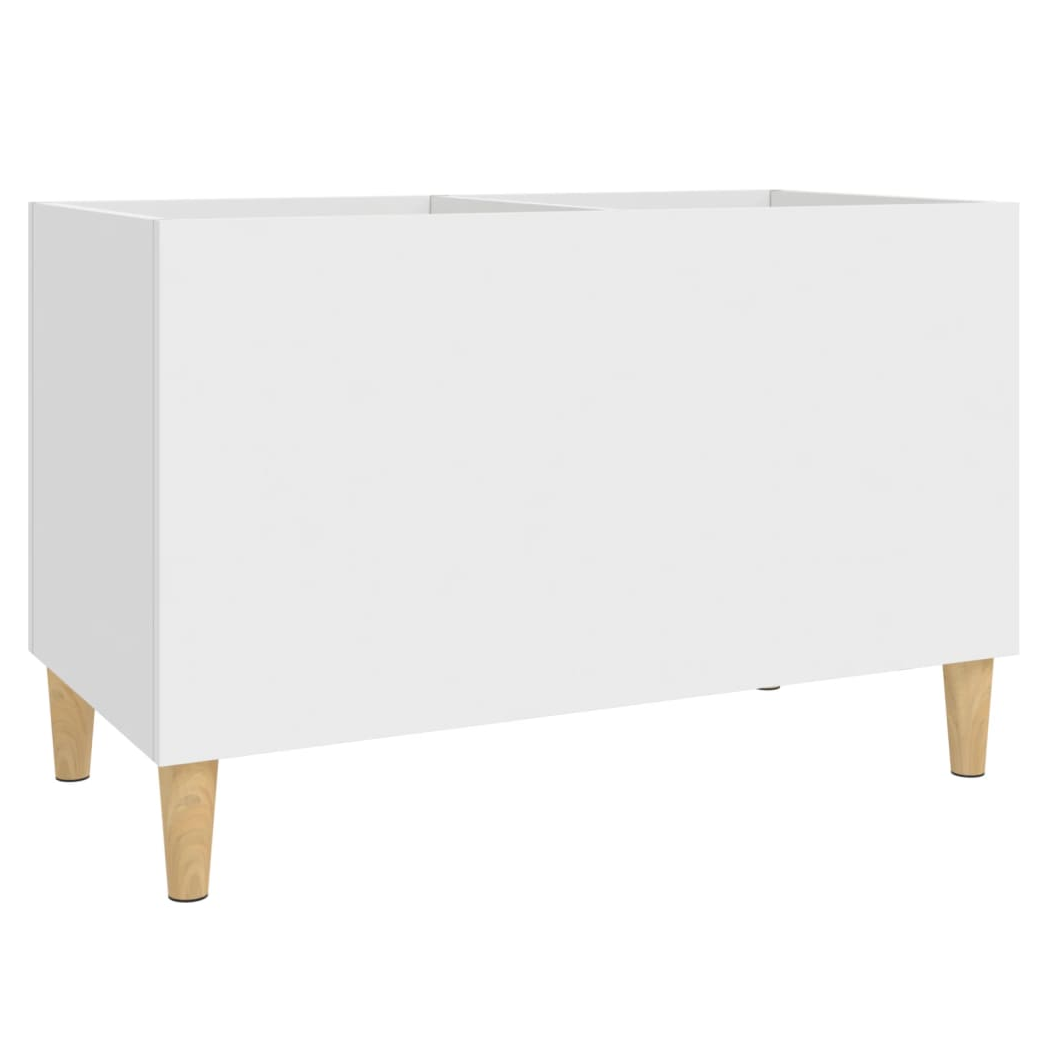 Record Cabinet White 74.5x38x48 cm Engineered Wood