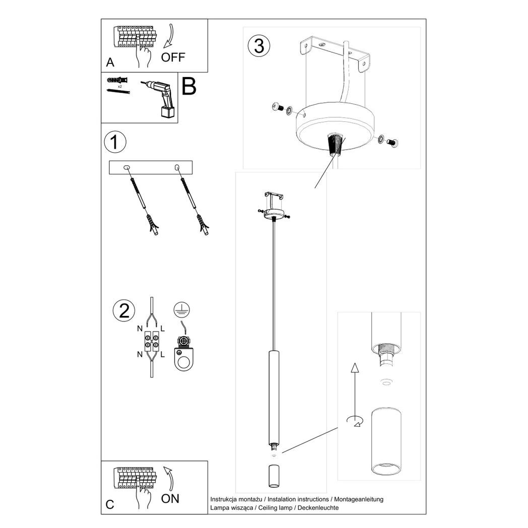 Pendant lamp steel, glass Wezyr modern Design G9