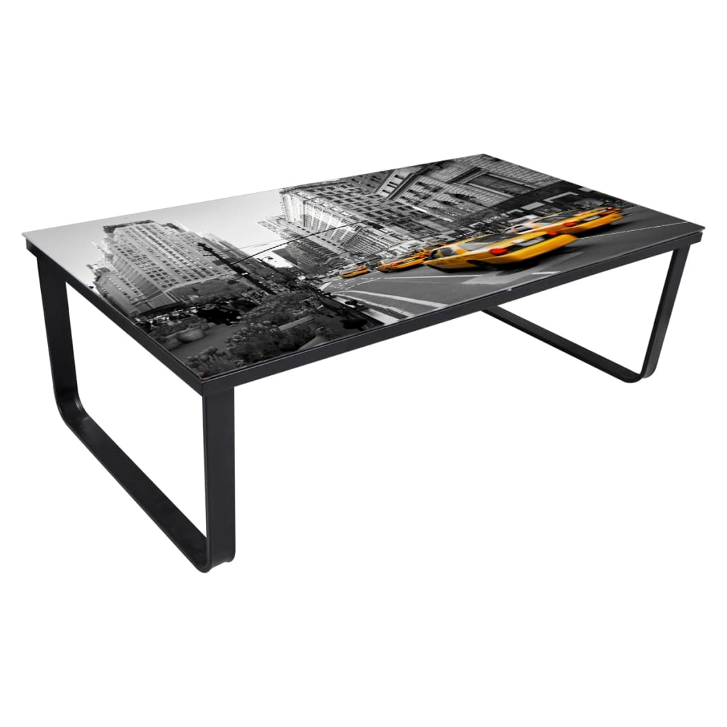 vidaXL Coffee Table with Glass Top Rectangular