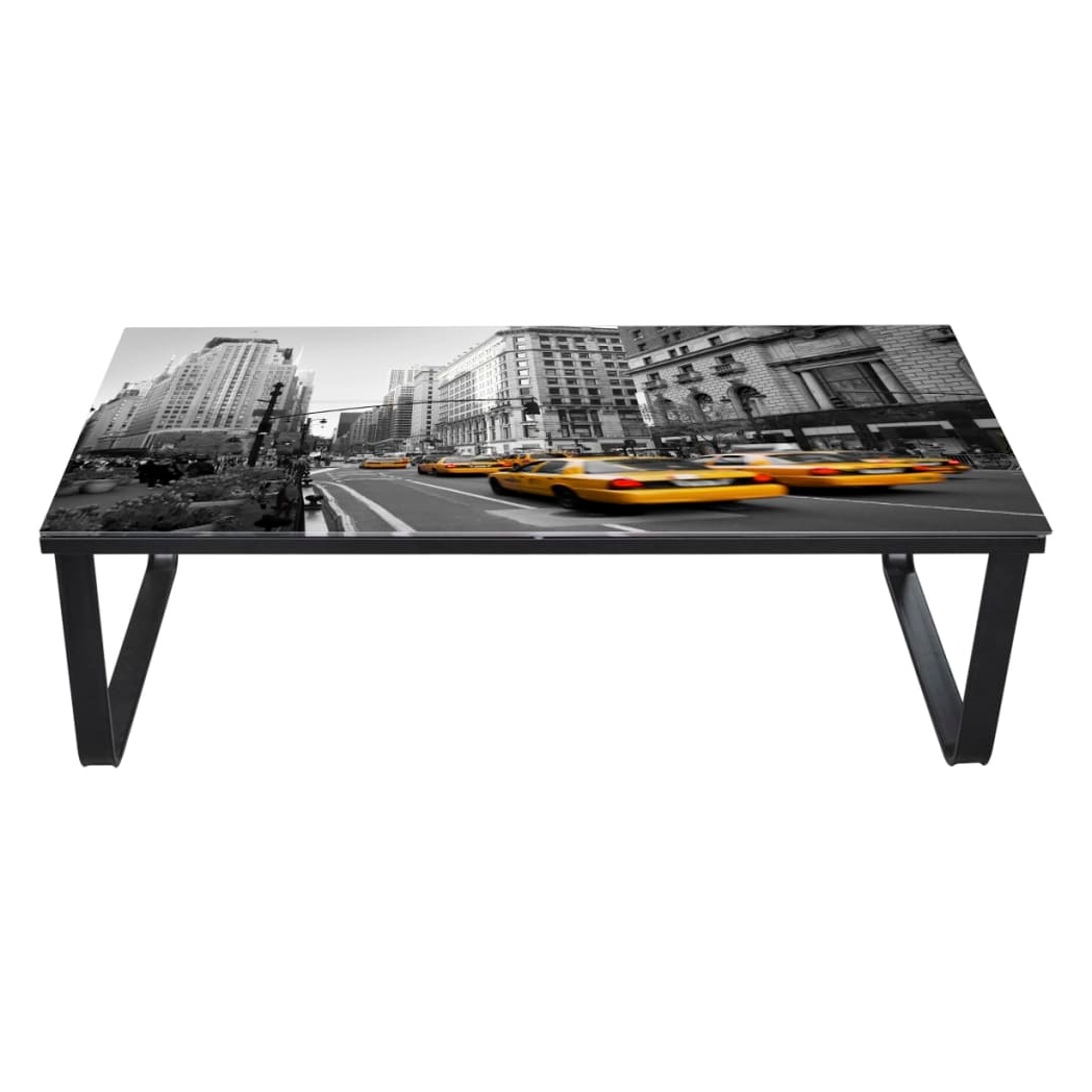 vidaXL Coffee Table with Glass Top Rectangular