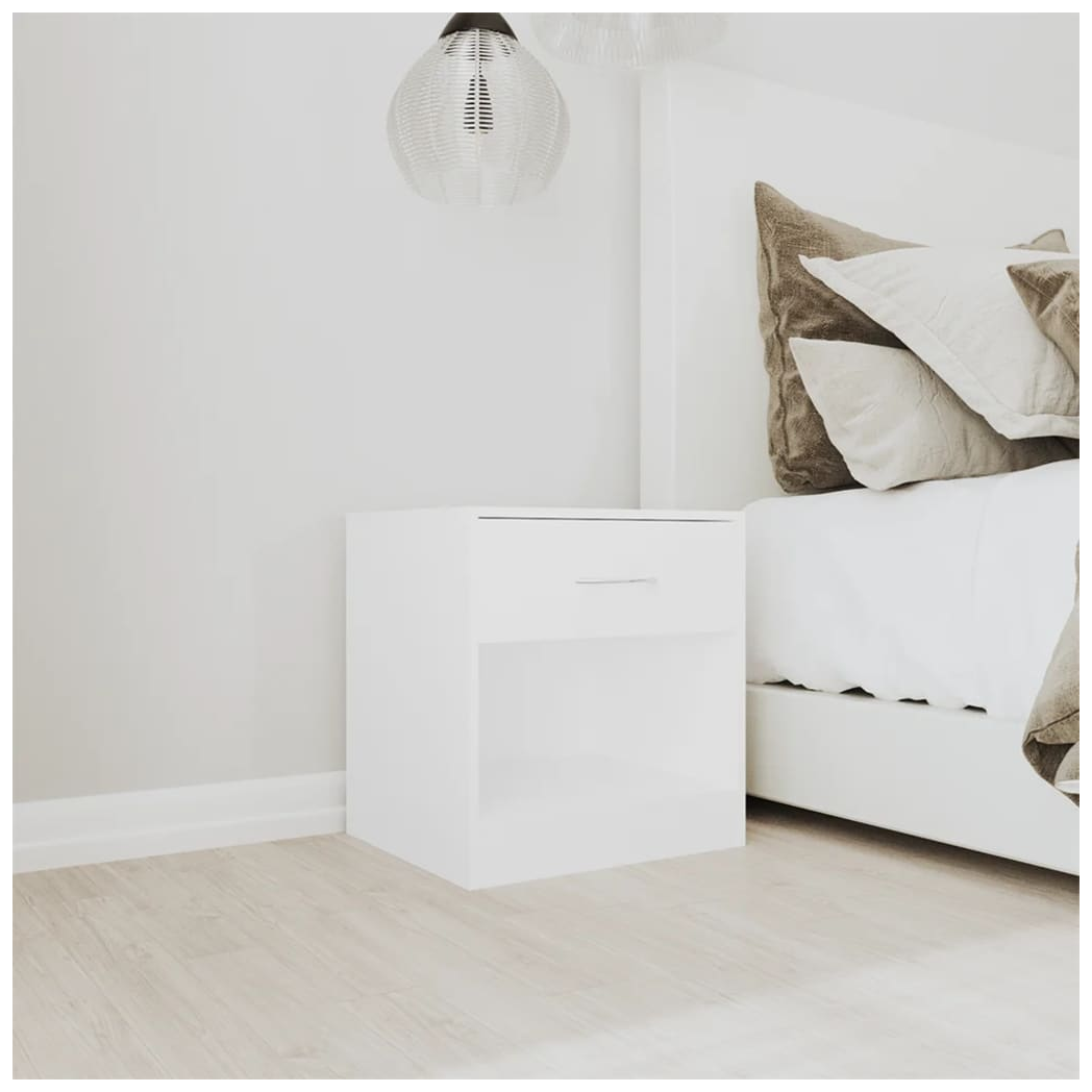 vidaXL Nightstand 2 pcs with Drawer White