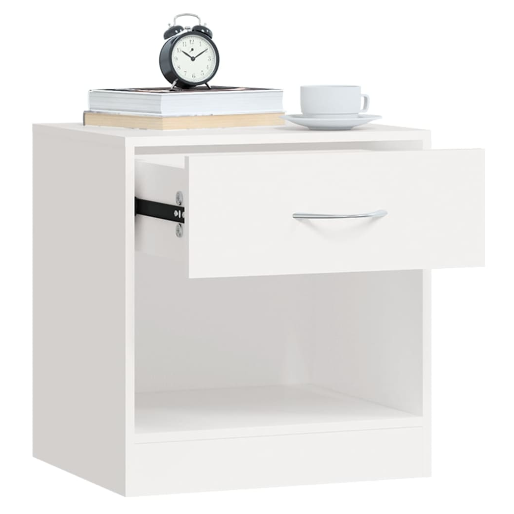 vidaXL Nightstand 2 pcs with Drawer White